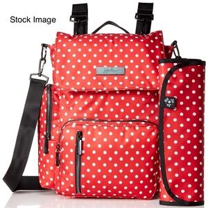 JuJuBe Be Sporty Disney Backpack Diaper Bag Minnie Mouse Red Polka Dot NWT